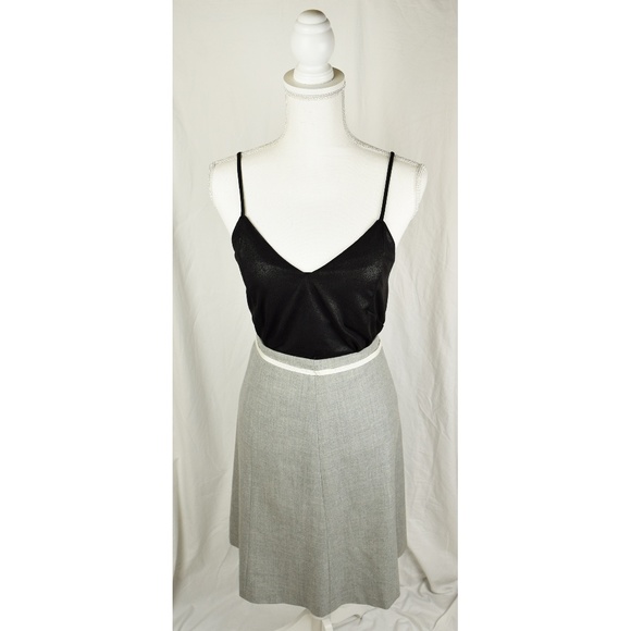 J. Crew Dresses & Skirts - J. Crew Gray Wool Skirt + Ribbon Belt